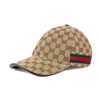 Gucci Original GG Canvas Baseball Hat with Web Beige/Brown