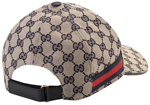 Gucci Original GG Canvas Baseball Hat with Web Beige/Blue Order Gucci Original GG Canvas Baseball Hat with Web Beige/Blue