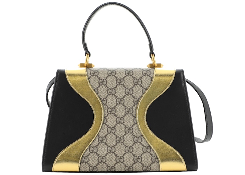 Gucci Osiride GG Supreme Top Handle Bag Medium Gold/Black 圖 2