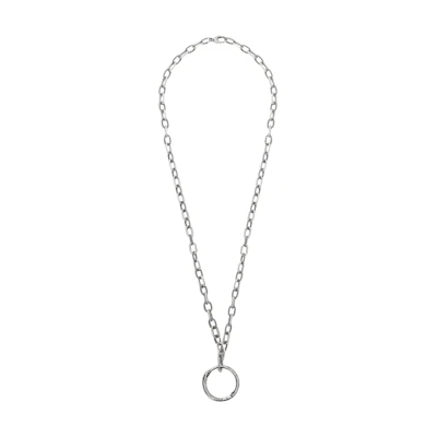 GUCCI Ouroboros 925 Silver Necklace Unisex Couple Design. 524602-J8400-0811