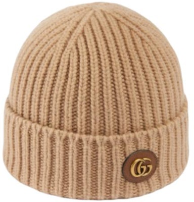 GUCCI Oval Double G Patch Wool & Cashmere Knit Beanie Brown Unisex Couples. 7645943GB029800 Buy GUCCI Oval Double G Patch Wool & Cashmere Knit Beanie Brown Unisex Couples. 7645943GB029800
