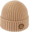 Buy GUCCI Oval Double G Patch Wool & Cashmere Knit Beanie Brown Unisex Couples. 7645943GB029800