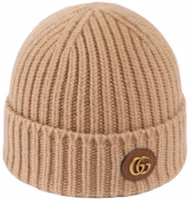 Order GUCCI 雙G標誌羊毛羊絨混紡針織圓帽 棕色 情侶款 男女適用。 7645943GB029800