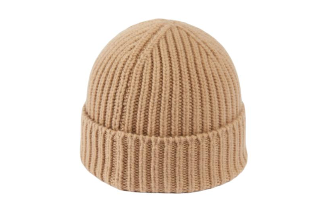 Shop GUCCI Oval Double G Patch Wool & Cashmere Knit Beanie Brown Unisex Couples. 7645943GB029800