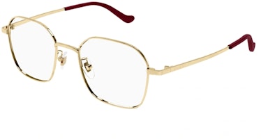 GUCCI Oval Metal Optical Glasses with Letter Logo Gold Unisex Couples Style. GG1611OA003 GUCCI Oval Metal Optical Glasses with Letter Logo Gold Unisex Couples Style. GG1611OA003