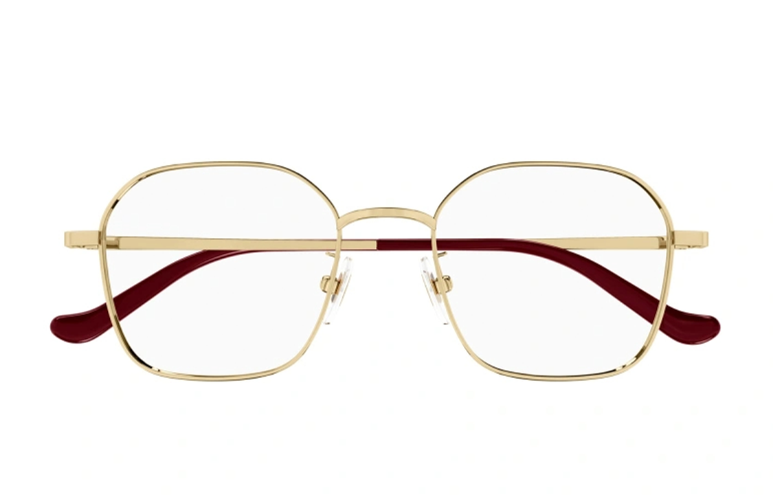 Lookbook GUCCI金色字母标志椭圆金属眼镜框 情侣款式男女通用款 GG1611OA003