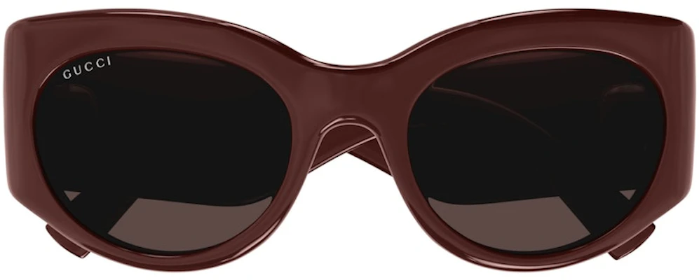 Gucci 橢圓形太陽眼鏡 酒紅色/棕色 (GG1544S-002) Order Gucci 橢圓形太陽眼鏡 酒紅色/棕色 (GG1544S-002)