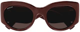Order Gucci 橢圓形太陽眼鏡 酒紅色/棕色 (GG1544S-002)