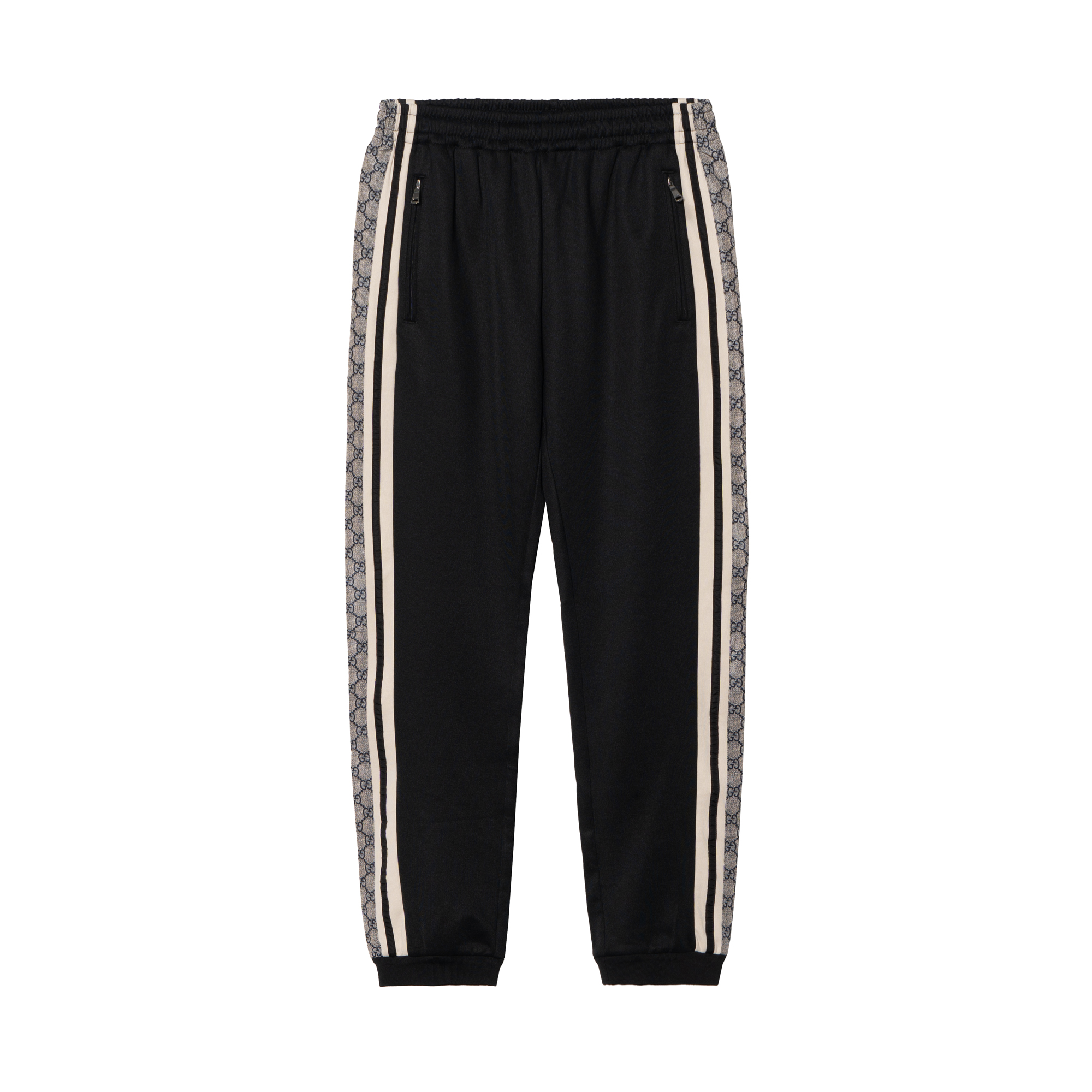 Gucci Oversize Technical Jersey Jogging Pants Black with Classic GG Logo Trim 545603-XJAC0-1093
