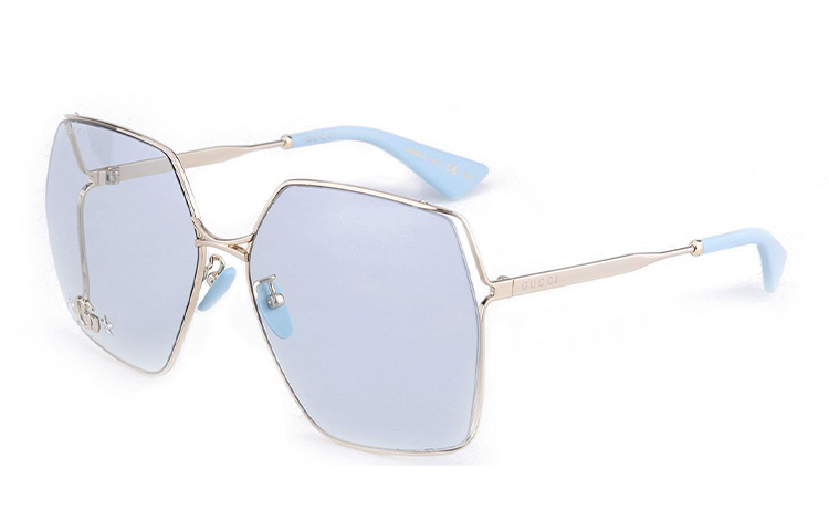 GUCCI Oversized Square Sunglasses Mint Blue Unisex GG0817S-004