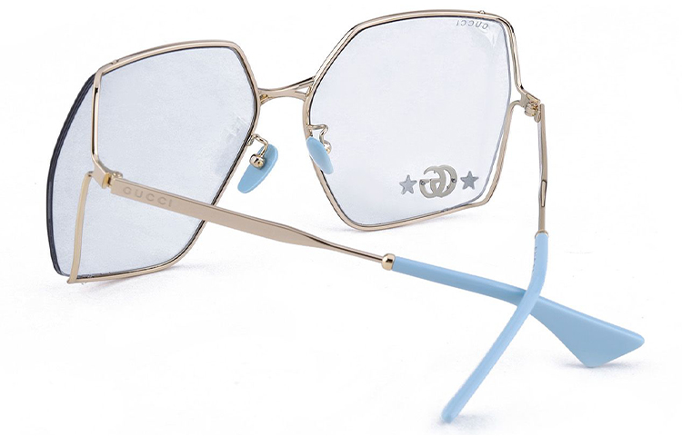 GUCCI Oversized Square Sunglasses Mint Blue Unisex GG0817S-004 圖 4