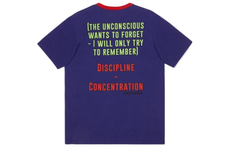 Lookbook 구찌 파블로 델시에로 SS22 딸기 로고 오버사이즈 유니섹스 티셔츠 블루 703439XJEI04409