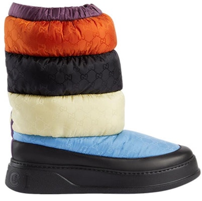 グッチ パッド入りスノーブーツ(黒・マルチ) 724046-FABHX-4946 Order グッチ パッド入りスノーブーツ(黒・マルチ) 724046-FABHX-4946