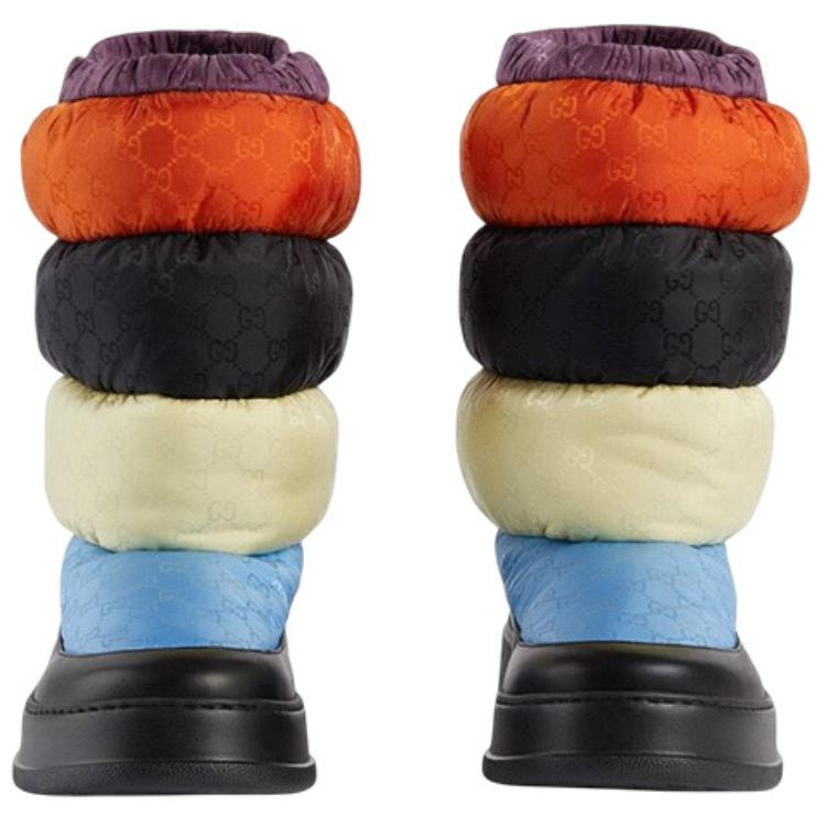Purchase グッチ　パッド入りスノーブーツ（黒・マルチ） 724046-FABHX-4946