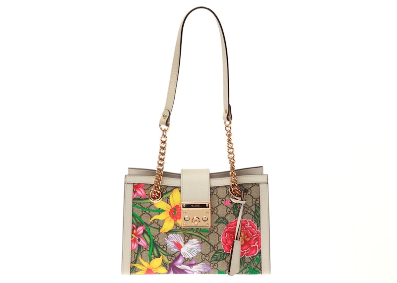 Gucci Padlock GG Shoulder Bag Flora Ivory