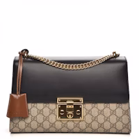 Gucci Padlock Shoulder GG Supreme Medium Beige/Black Gucci Padlock Shoulder GG Supreme Medium Beige/Black