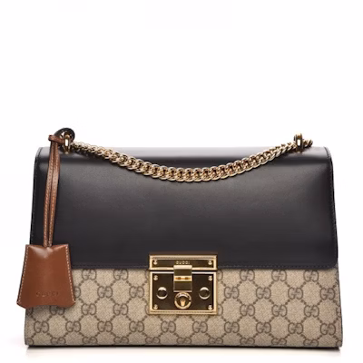 Gucci Padlock Shoulder GG Supreme Medium Beige/Hitam Buy Gucci Padlock Shoulder GG Supreme Medium Beige/Hitam