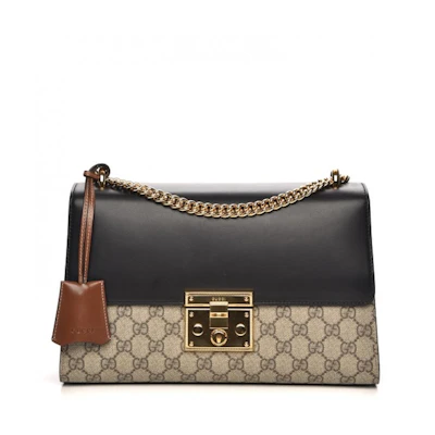 Gucci Padlock Shoulder GG Supreme Medium Beige/Black