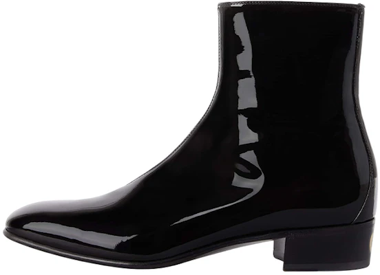 グッチ パテントショートブーツ 黒ジップ 723653-BNC00-1000 Buy グッチ パテントショートブーツ 黒ジップ 723653-BNC00-1000