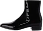 Buy グッチ パテントショートブーツ 黒ジップ 723653-BNC00-1000