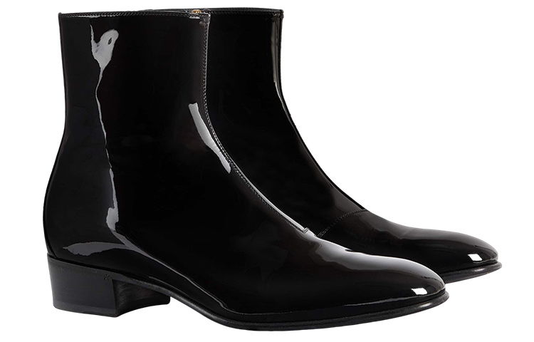 Order グッチ パテントショートブーツ 黒ジップ 723653-BNC00-1000