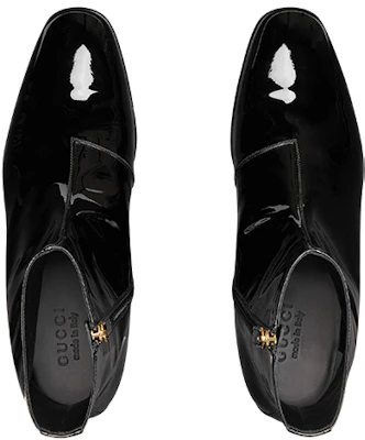グッチ パテントショートブーツ 黒ジップ 723653-BNC00-1000 Shop グッチ パテントショートブーツ 黒ジップ 723653-BNC00-1000