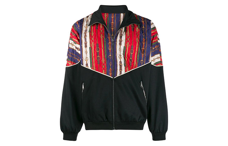 Gucci Pattern Print Oversized Long-Sleeve Jacket Men’s Black 575740-XJBA8-BLACK