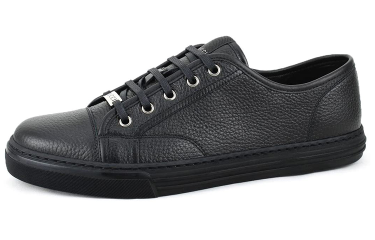 Gucci Pebbled Nappa Leather Low-top Sneakers 'Black'