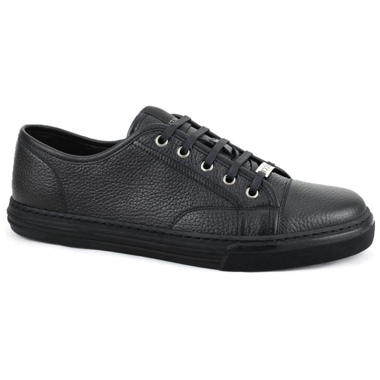 Gucci Pebbled Nappa Leather Low-top Sneakers 'Black' 圖 2
