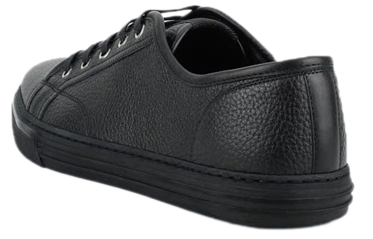 Gucci Pebbled Nappa Leather Low-top Sneakers 'Black' 圖 5