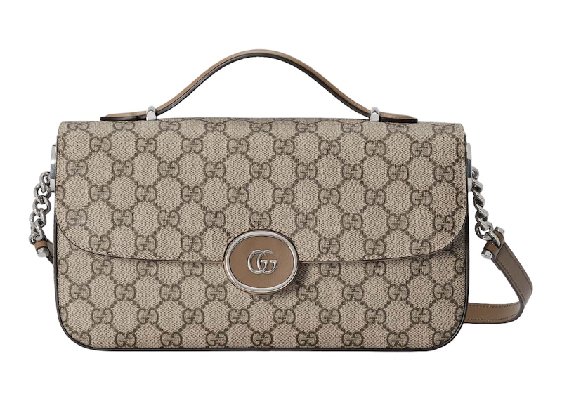 Gucci Petite GG Small Shoulder Bag Beige/Ebony