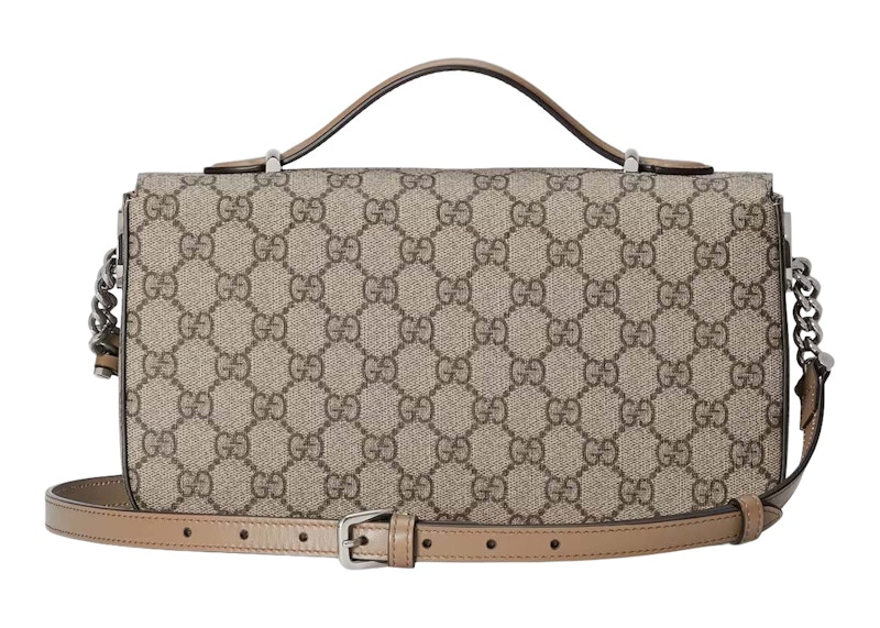 Lookbook 古馳小號GG小肩包 米色/深褐色