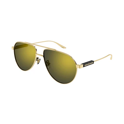 Gucci Pilot Mirrored Sunglasses Yellow/Gold (GG1311S-002-61)