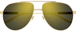 Order 古馳飛行員鏡面太陽眼鏡黃色/金色 (GG1311S-002-61)