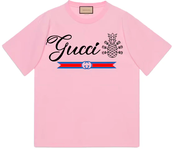 gucci-pineapple-logo-print-pink-t-shirt-for-men-616036-xjd-21-5904
