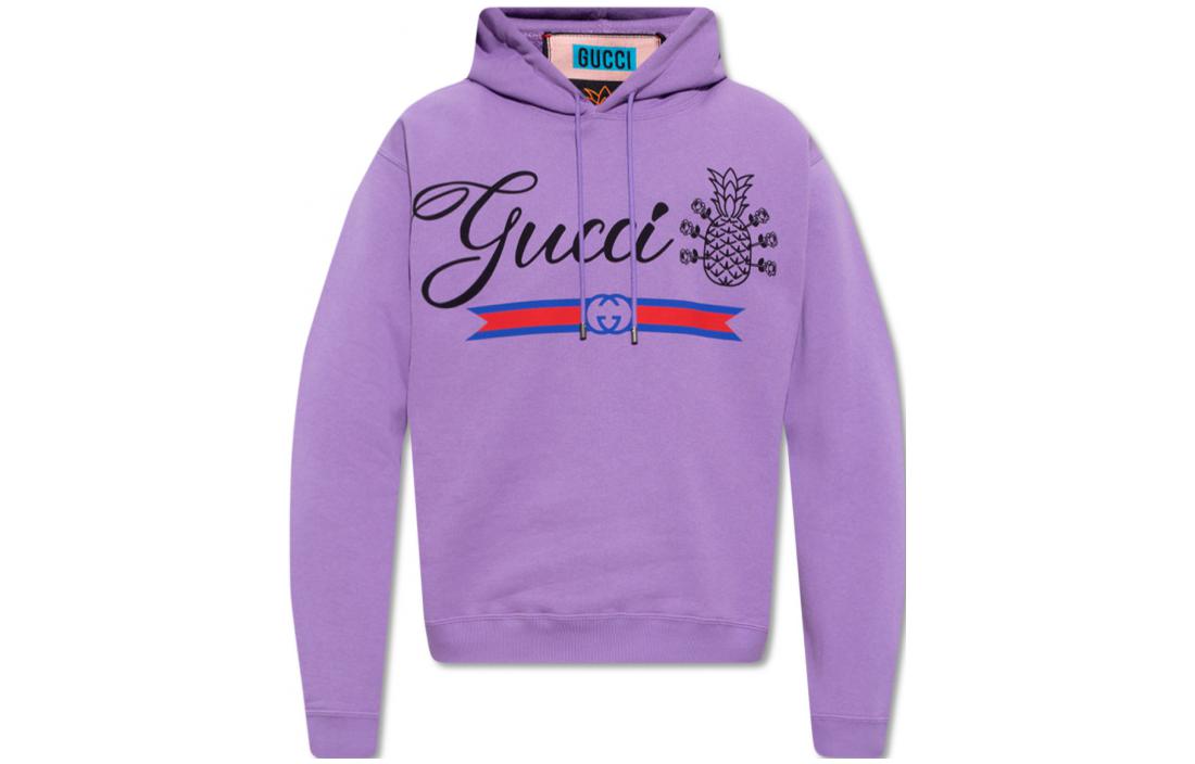 Gucci Pineapple SS23 Purple Embroidered Hoodie 646953-XJD23-5460