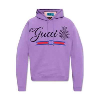 Gucci Pineapple SS23 Purple Embroidered Hoodie 646953-XJD23-5460