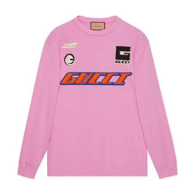 Gucci Pink Knitted Cotton Long Sleeve Crewneck Sweatshirt 778363-XJGBN-5152