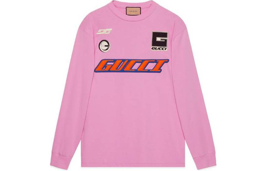 Order 구찌 핑크 니트 코튼 크루넥 맨투맨 긴팔셔츠 778363-XJGBN-5152