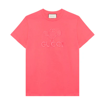 Gucci Pink Logo Embroidered T-Shirt SS23 580968-XJBHK-5817