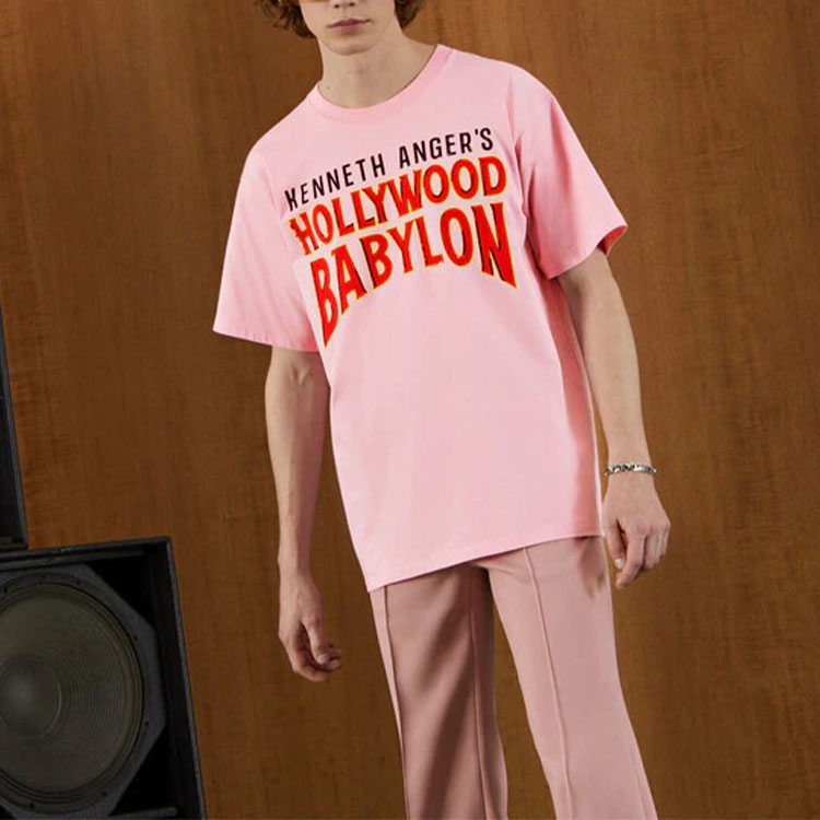 GUCCI Pink Logo Print Unisex T-Shirt 616036-XJEJU-5904 圖 5