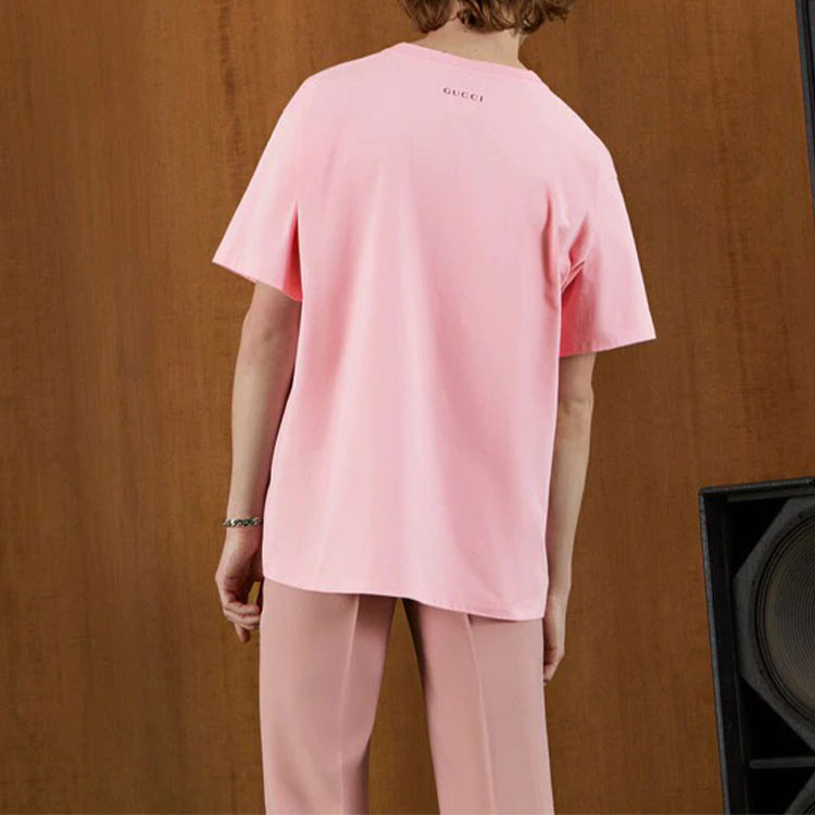 GUCCI Pink Logo Print Unisex T-Shirt 616036-XJEJU-5904 圖 6