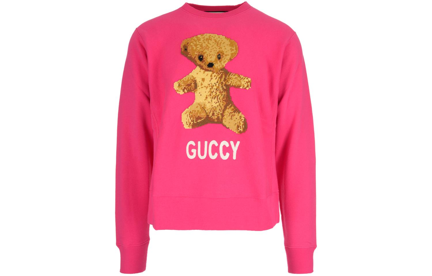 Gucci Pink Teddy Bear Print Crewneck Sweatshirt 475373-X9M57-5110