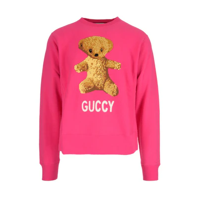 Gucci Pink Teddy Bear Print Crewneck Sweatshirt 475373-X9M57-5110