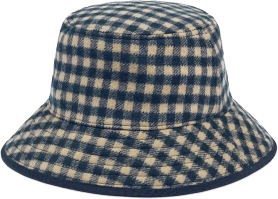 GUCCI Plaid Jacquard Wool Bucket Hat Unisex Couple Style Blue 7712144HA6U Order GUCCI Plaid Jacquard Wool Bucket Hat Unisex Couple Style Blue 7712144HA6U