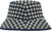 Lookbook GUCCI Plaid Jacquard Wool Bucket Hat Unisex Couple Style Blue 7712144HA6U