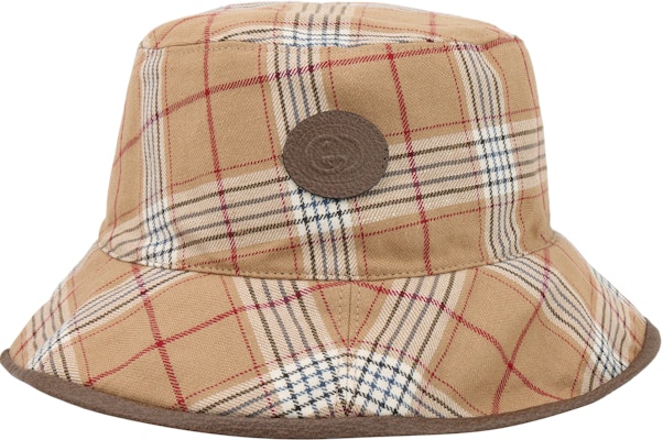 GUCCI 男士格纹可翻转纯棉渔夫帽 700851-4HAOT-9779 Order GUCCI 男士格纹可翻转纯棉渔夫帽 700851-4HAOT-9779