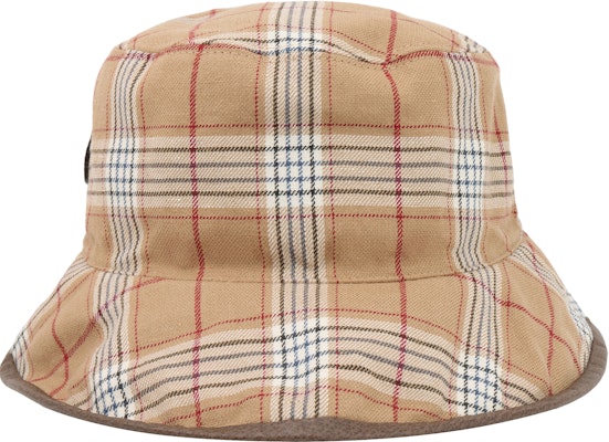 GUCCI 男士格纹可翻转纯棉渔夫帽 700851-4HAOT-9779 Shop GUCCI 男士格纹可翻转纯棉渔夫帽 700851-4HAOT-9779