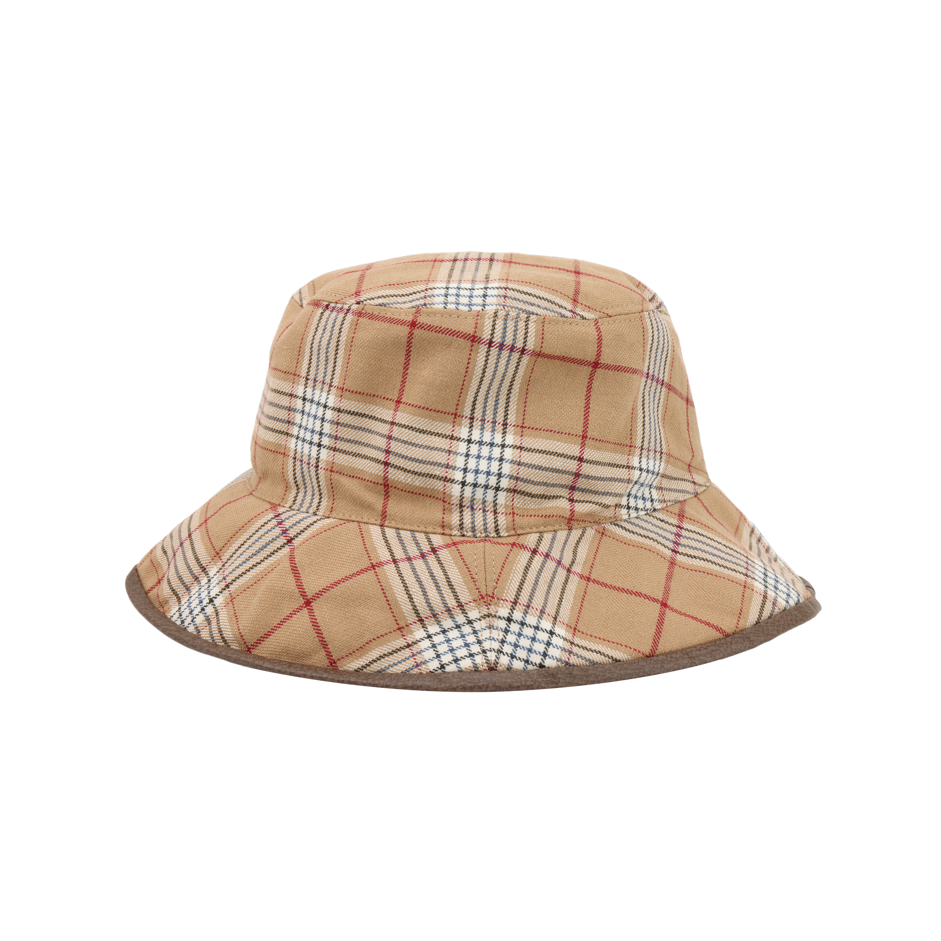 Purchase GUCCI 男士格纹可翻转纯棉渔夫帽 700851-4HAOT-9779