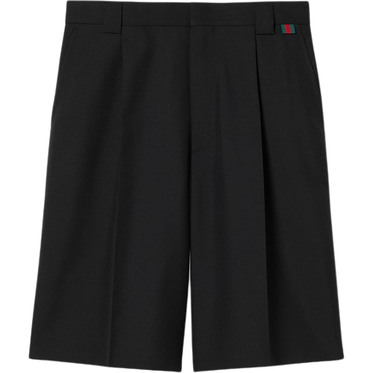 Gucci Plain High-Waisted Zip Fly Black Casual Shorts 787249-ZAMII-1043